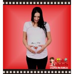  Chandail de maternité maman+papa=moi coeur rouge CM31